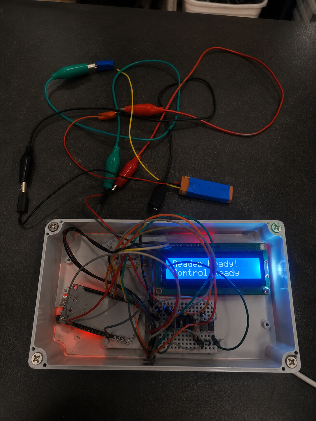Device in use during testing